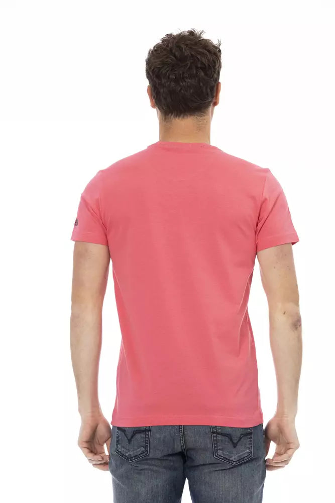 Pink Cotton Men T-Shirt Trussardi Action