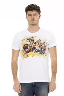 White Cotton Men TShirt Trussardi Action