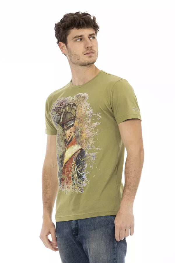Green Cotton Men T-Shirt Trussardi Action