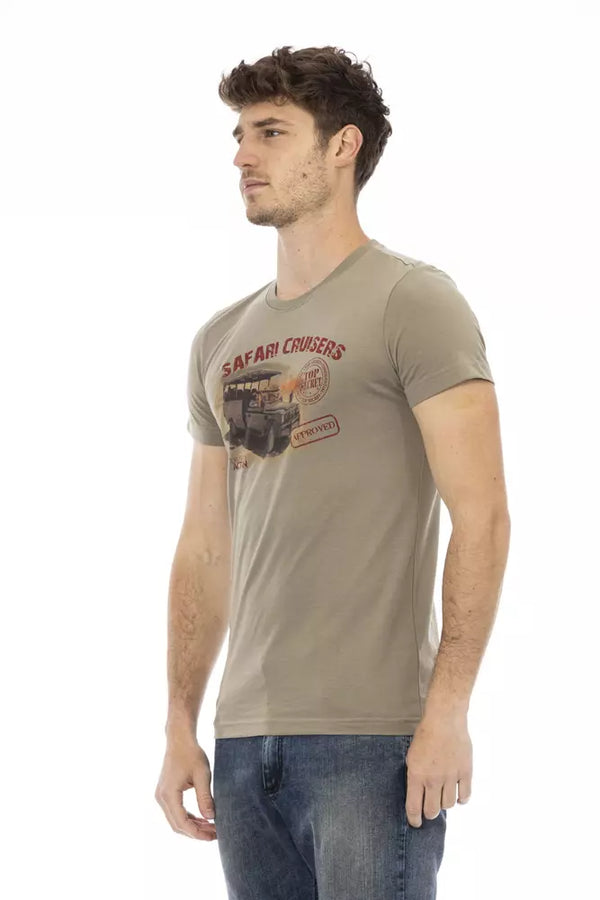 Green Cotton Men T-Shirt Trussardi Action