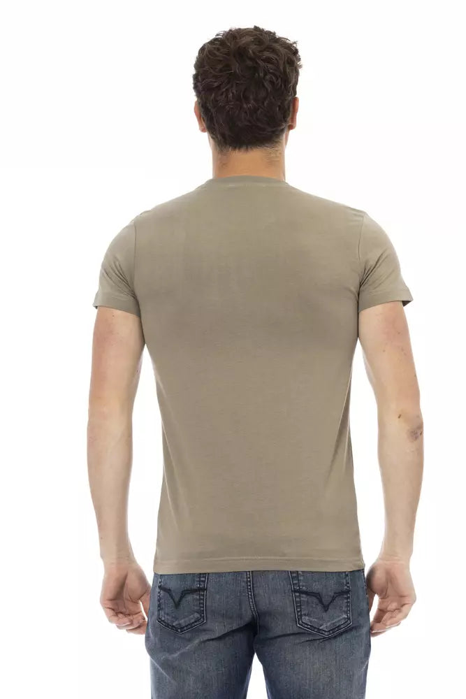 Green Cotton Men T-Shirt Trussardi Action