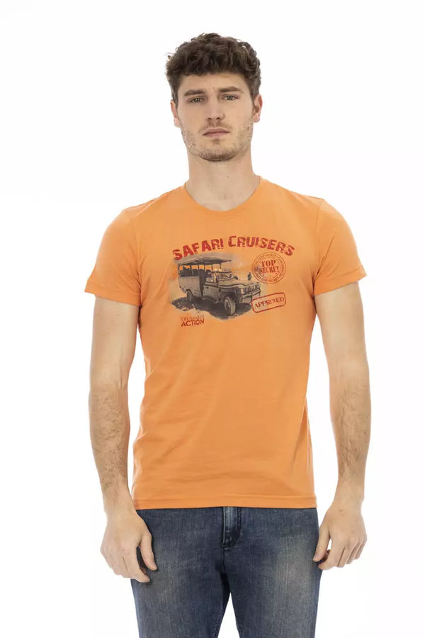 Orange Cotton Men T-Shirt Trussardi Action