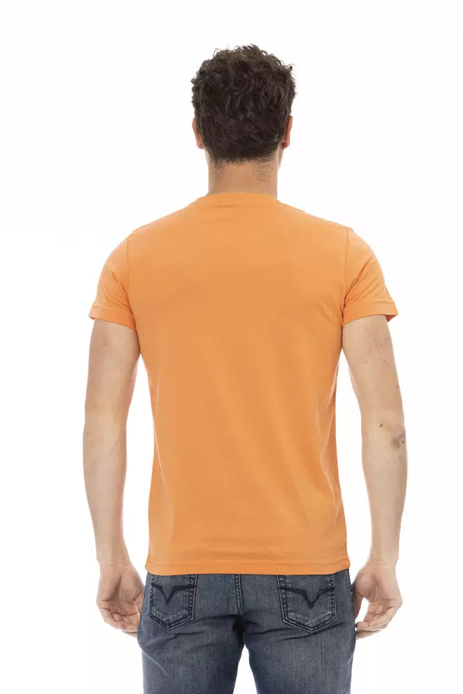 Orange Cotton Men T-Shirt Trussardi Action
