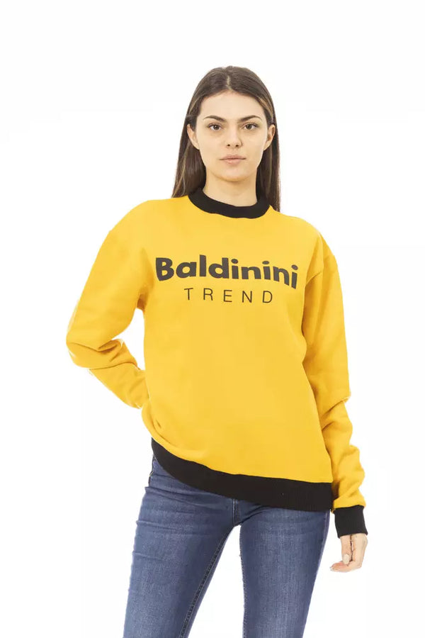 Yellow Cotton Women Sweater Baldinini Trend