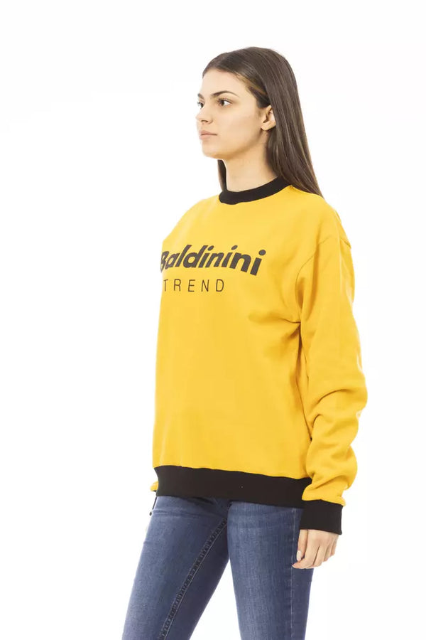 Yellow Cotton Women Sweater Baldinini Trend