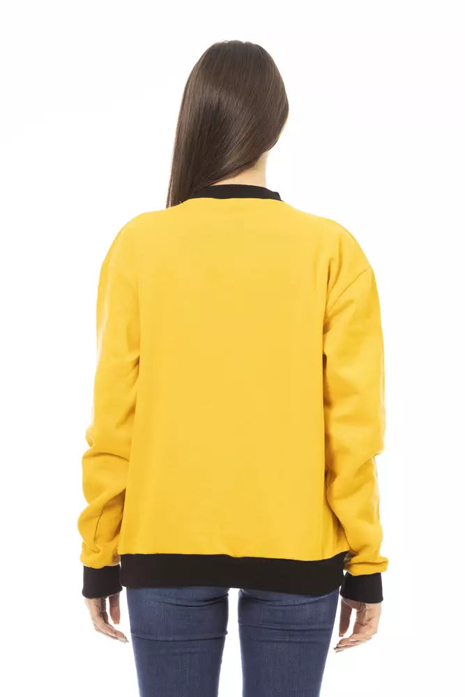 Yellow Cotton Women Sweater Baldinini Trend