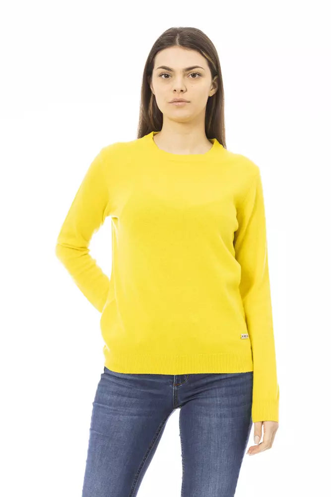 Yellow Wool Women Sweater Baldinini Trend