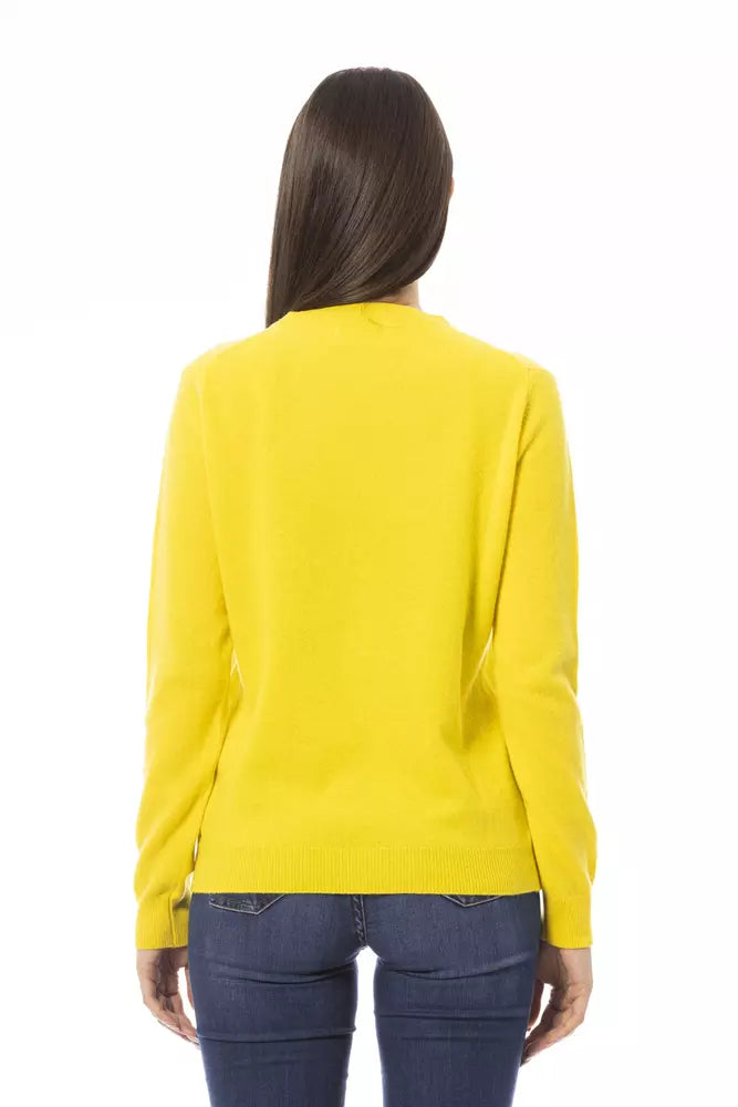 Yellow Wool Women Sweater Baldinini Trend