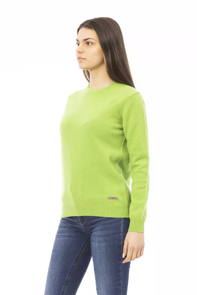 Green Wool Women Sweater Baldinini Trend