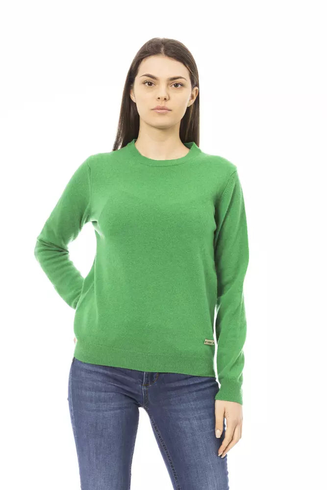 Green Wool Women Sweater Baldinini Trend