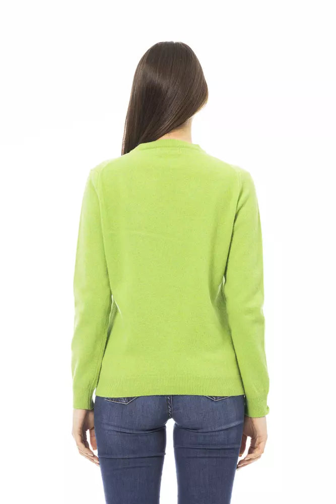 Green Wool Women Sweater Baldinini Trend