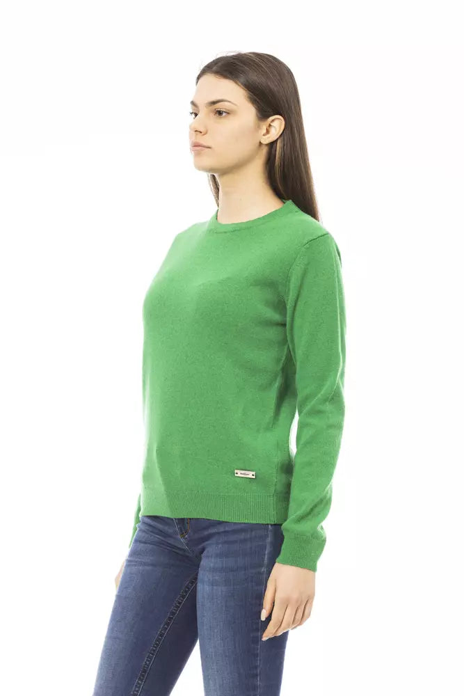 Green Wool Women Sweater Baldinini Trend