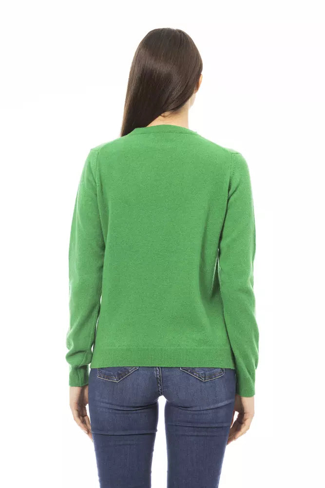 Green Wool Women Sweater Baldinini Trend