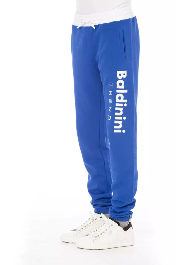 Blue Cotton Men Pants Baldinini Trend