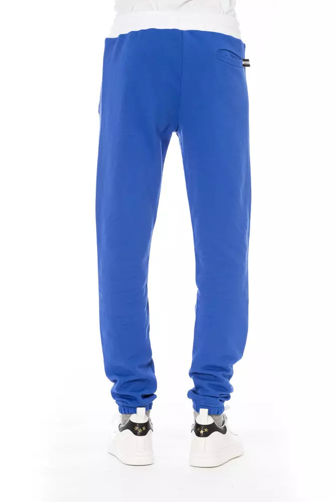 Blue Cotton Men Pants Baldinini Trend