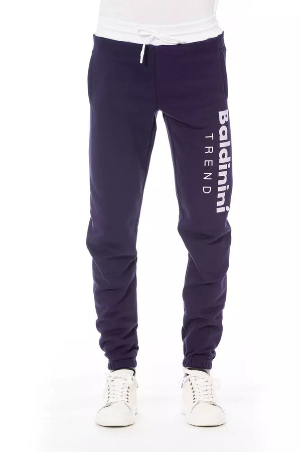 Purple Cotton Men Pants Baldinini Trend