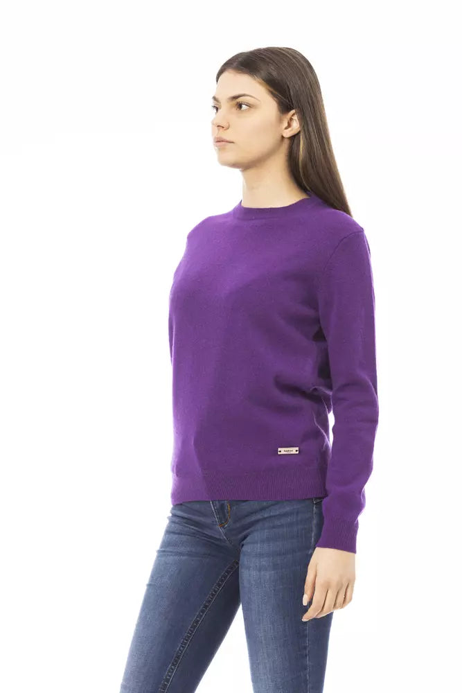 Purple Wool Women Sweater Baldinini Trend