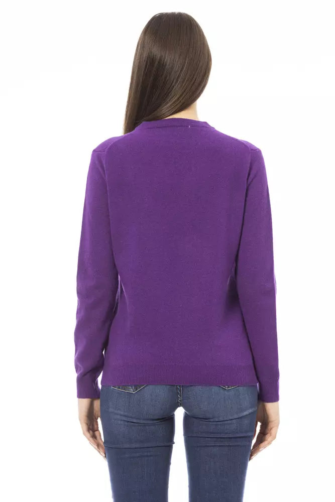 Purple Wool Women Sweater Baldinini Trend