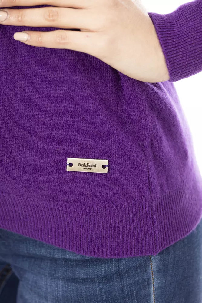 Purple Wool Women Sweater Baldinini Trend