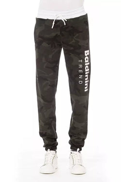 Green Cotton Men Sport Pant Baldinini Trend