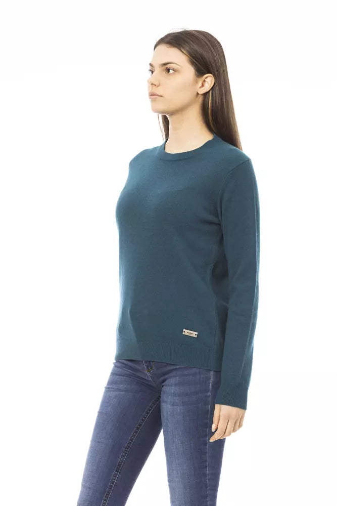 Green Wool Women Sweater Baldinini Trend