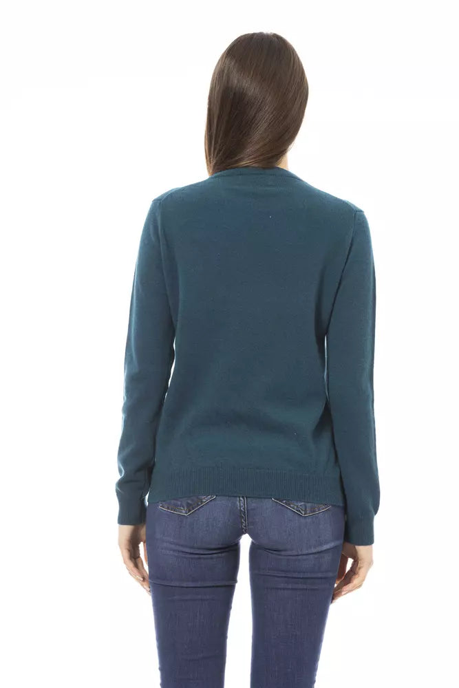 Green Wool Women Sweater Baldinini Trend