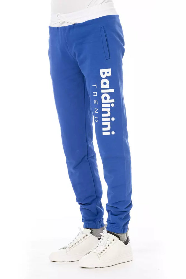 Blue Cotton Men Pant Baldinini Trend