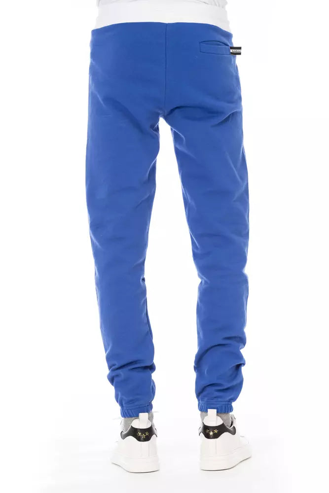 Blue Cotton Men Pant Baldinini Trend