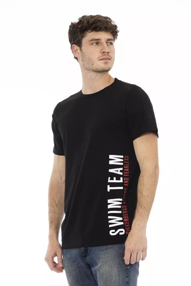 Black Cotton Men's T-Shirt Bikkembergs