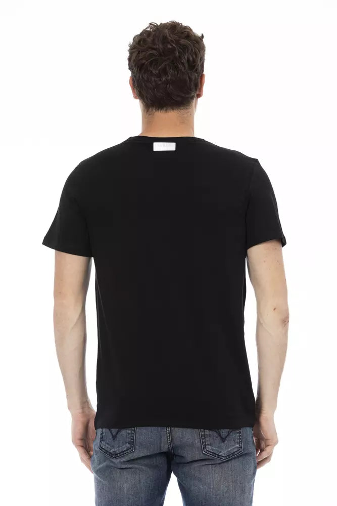 Black Cotton Men's T-Shirt Bikkembergs