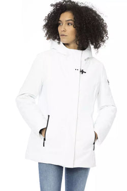 White Polyester Women Jacket Baldinini Trend