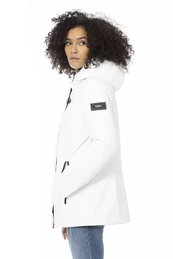 White Polyester Women Jacket Baldinini Trend