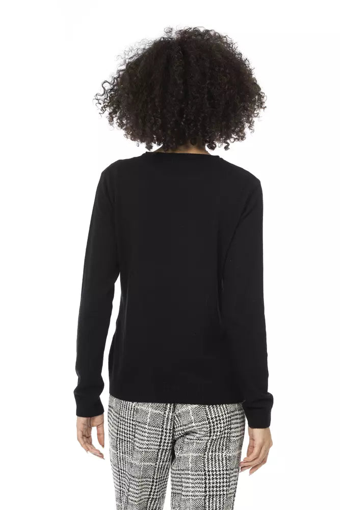 Black Wool Women Sweater Baldinini Trend