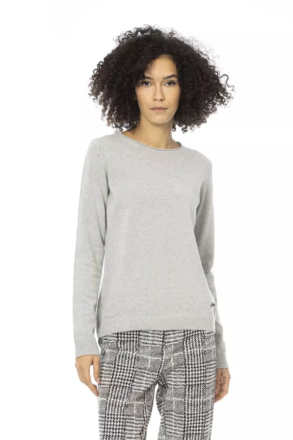 Gray Wool Women Sweater Baldinini Trend