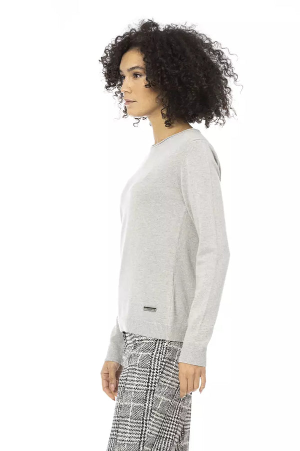 Gray Wool Women Sweater Baldinini Trend