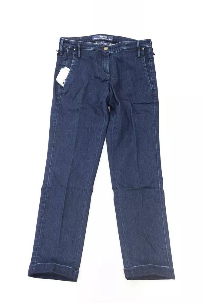 Blue Cotton Women Jeans Jacob Cohen