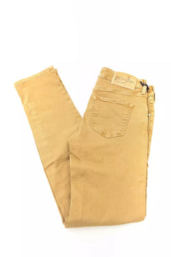 Beige Cotton Women's Jeans Jacob Cohen