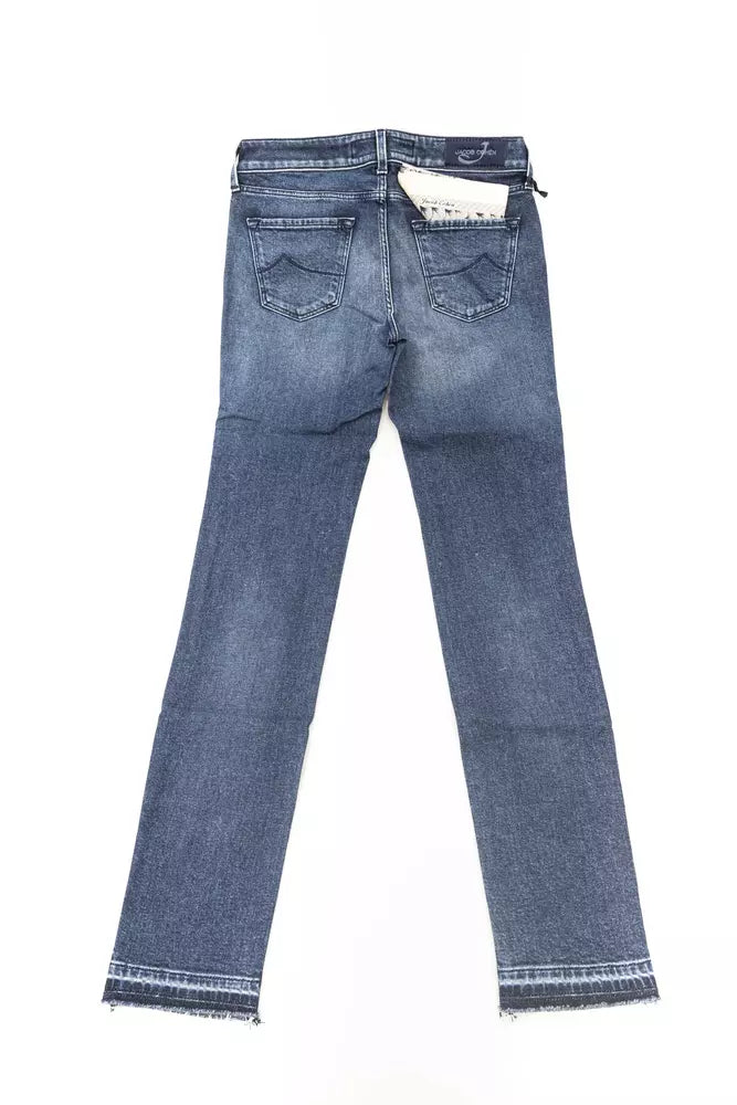 Blue Cotton Women Jeans Jacob Cohen