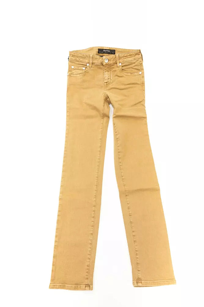 Beige Cotton Women's Jeans Jacob Cohen