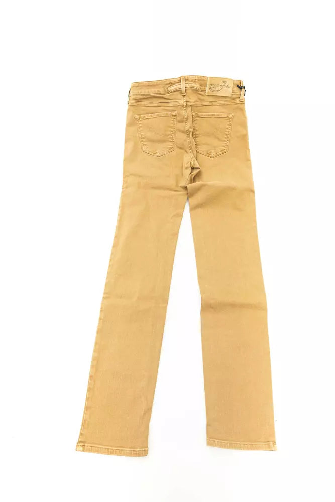 Beige Cotton Women's Jeans Jacob Cohen