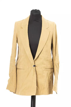 Beige Cotton Women Blazer Jacob Cohen