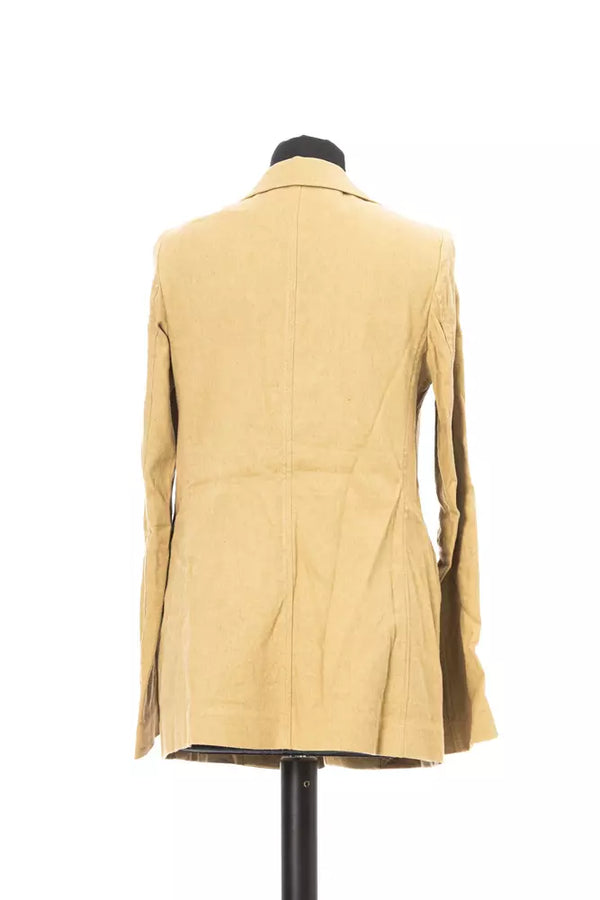 Beige Cotton Women Blazer Jacob Cohen