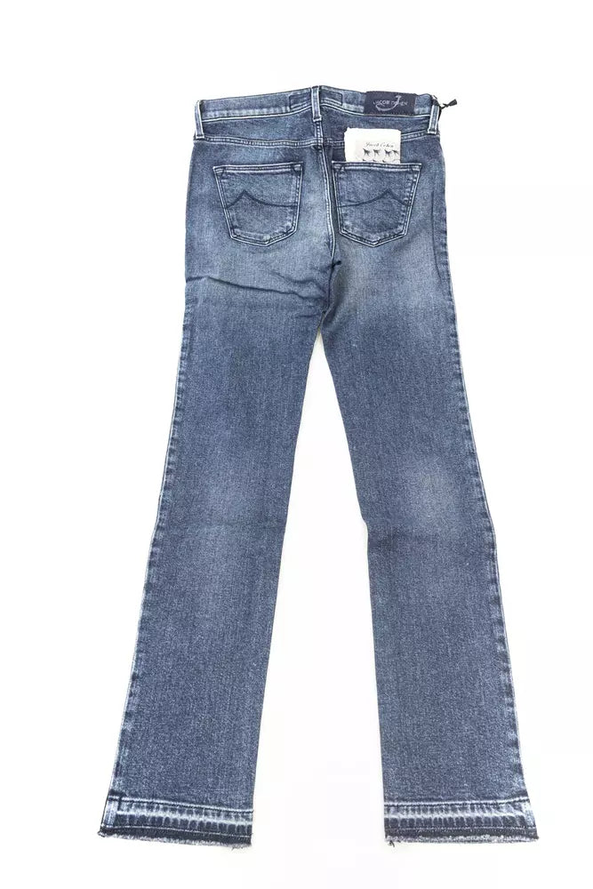 Blue Cotton Women Jeans Jacob Cohen