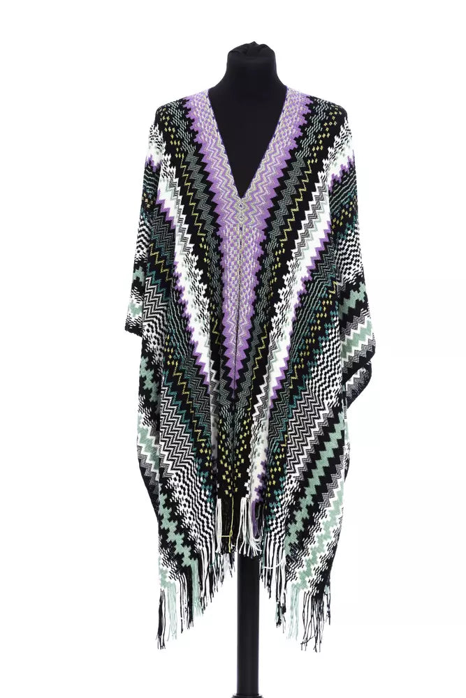 Multicolor Wool Women Poncho Missoni