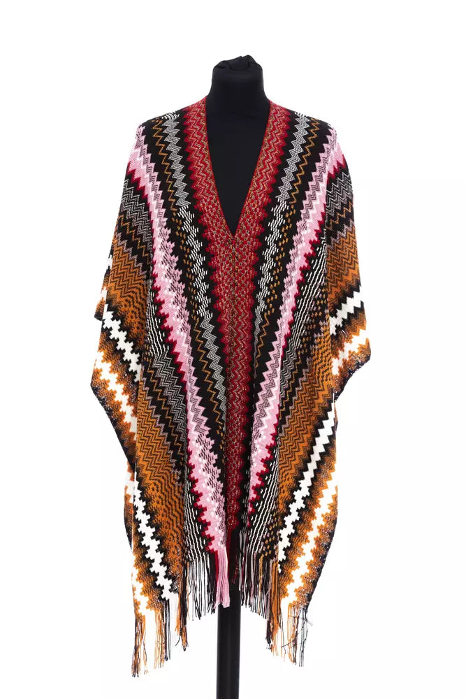 Multicolor Wool Women Poncho Missoni