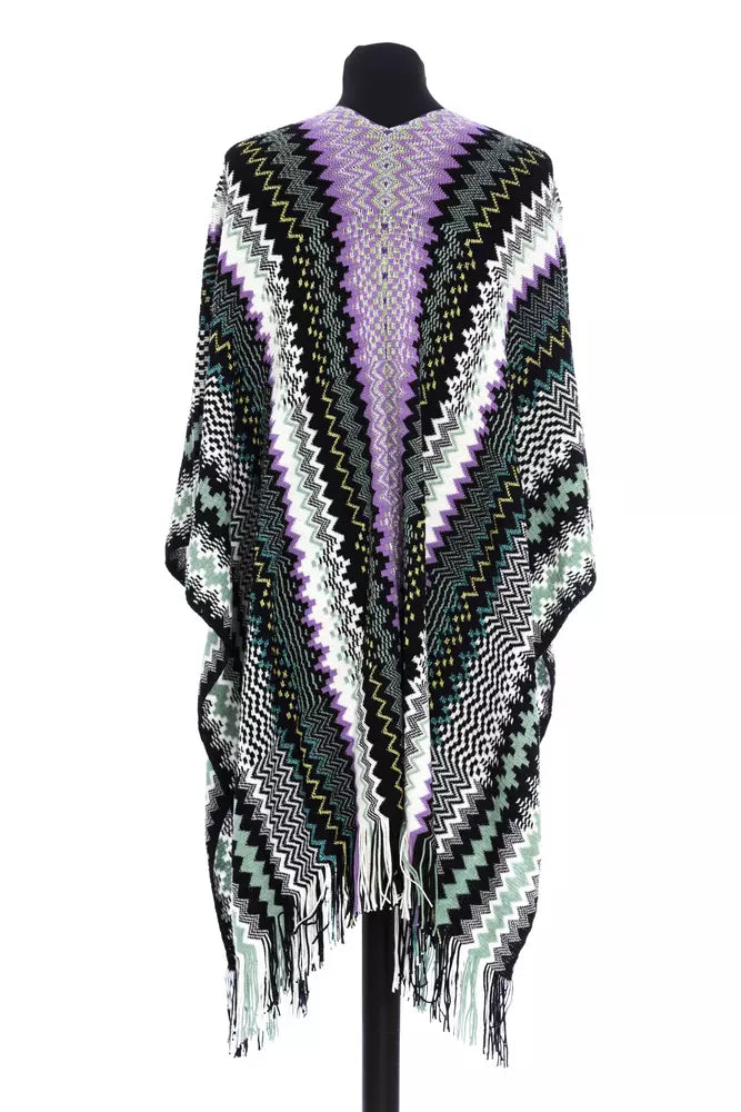 Multicolor Wool Women Poncho Missoni
