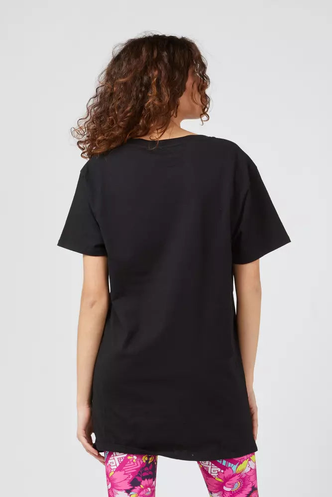 Black Cotton Women T-Shirt Custo Barcelona