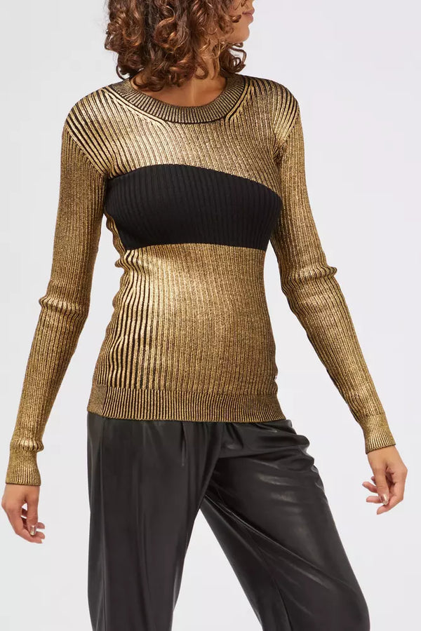 Gold Wool Women Sweater Custo Barcelona