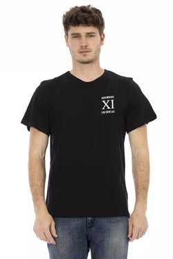 Black Cotton Men T-Shirt Bikkembergs