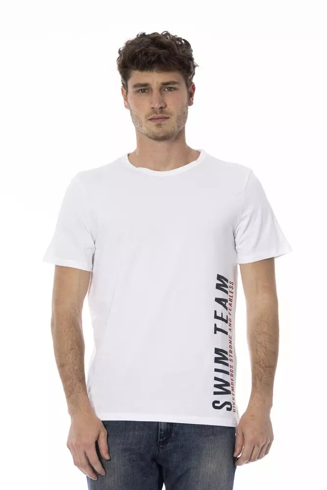 White Cotton Men T-Shirt Bikkembergs